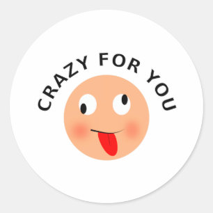 Sticker Rond Fou pour toi