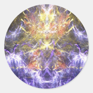 Sticker Rond Foudre dans les montagnes