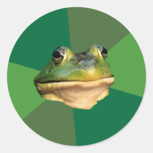 Sticker Rond Foul Bachelor Frog