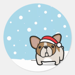 Sticker Rond Foule de moelle neigeuse française