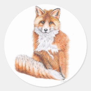 Sticker Rond Fox