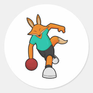 Sticker Rond Fox à Bowling avec Bowling ball