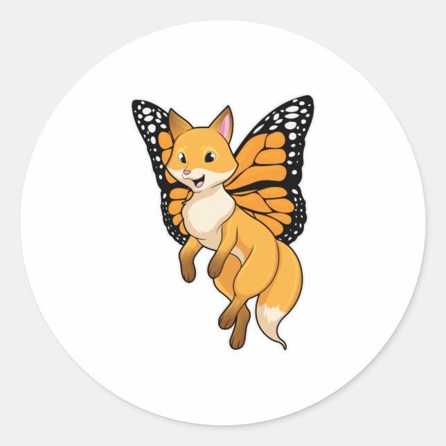 Sticker Rond Fox with wing (Devant)