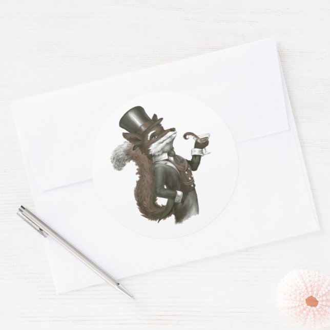 Sticker Rond Foxy Fox (Enveloppe)