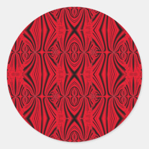 Sticker Rond fractale de rouge de tension
