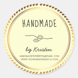 Sticker Rond Fragment d'or rustique et jaune