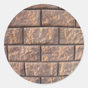 Sticker Rond Fragment du mur des grands blocs de béton