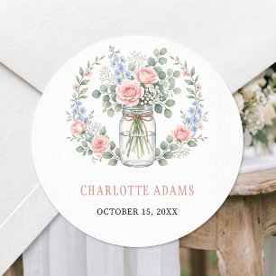 Sticker Rond Fraîchement arrivée sur le marché Mariage Pot Maso