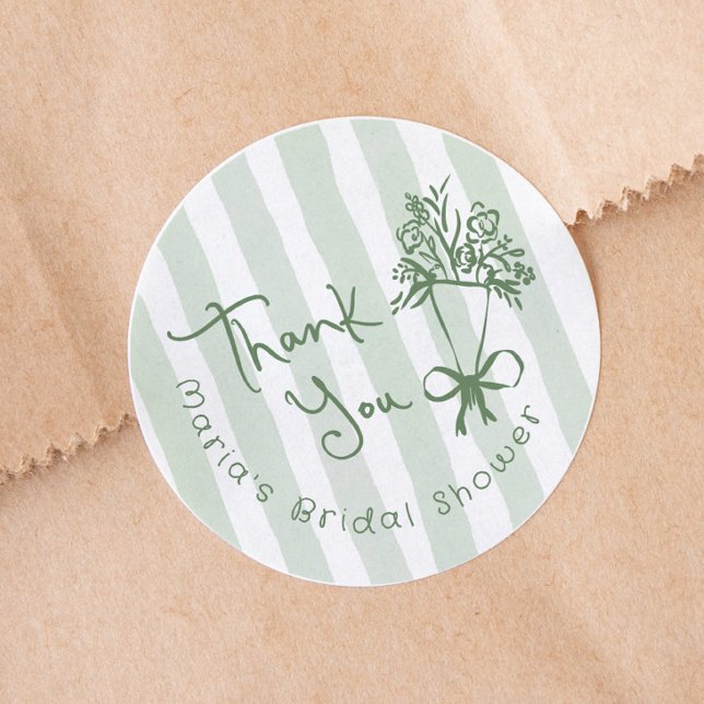 Sticker Rond Fraîchement sorti du marché Vert Fantaisiste Dessi (Créateur téléchargé)