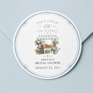 Sticker Rond Fraîchement sortie du marché Mariage Fille d'Honne