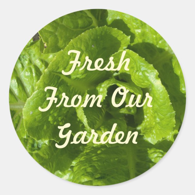 Sticker Rond Frais De Notre Modèle De Jardin (Devant)