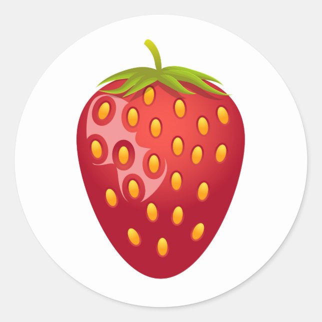 Sticker Rond Fraise (Devant)