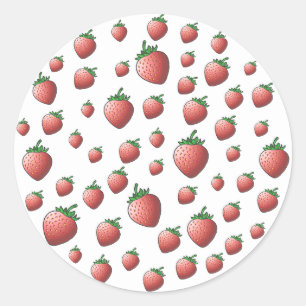 Sticker Rond Fraise