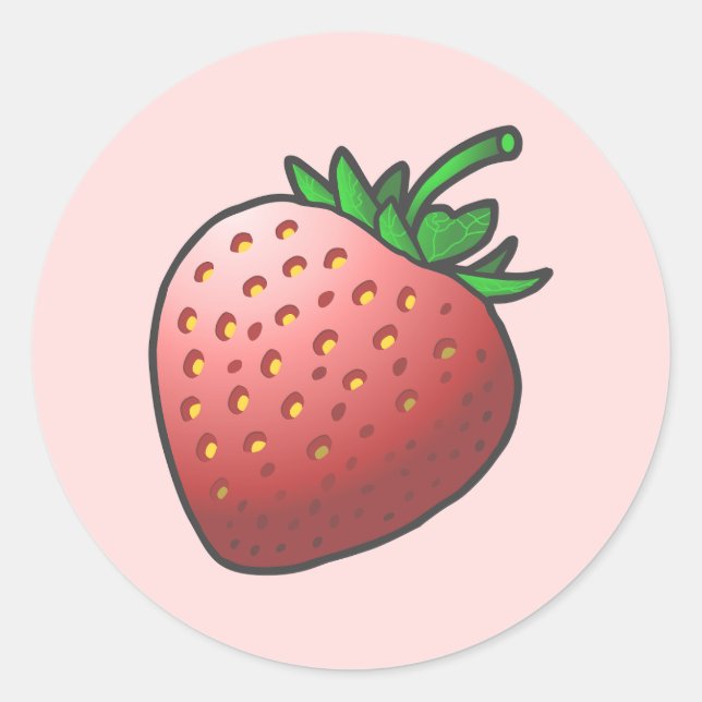 Sticker Rond Fraise (Devant)