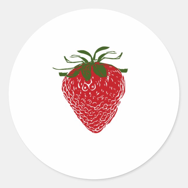 Sticker Rond Fraise : (Devant)