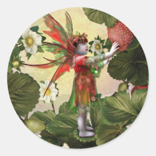 Sticker Rond Fraise