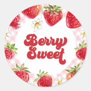 Sticker Rond Fraise Berry Sweet Anniversaire