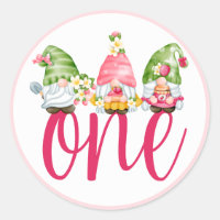 Fraise Gnome Garden Baby Girl's 1st Birthday C