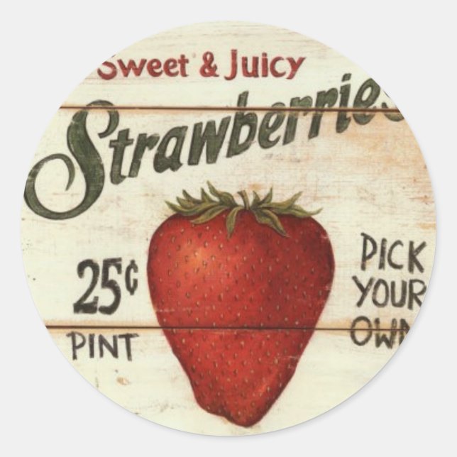 Sticker Rond Fraises (Devant)