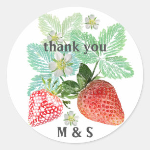 Sticker Rond fraises, baies, rouge, frais, mûr, sucré, nourritu