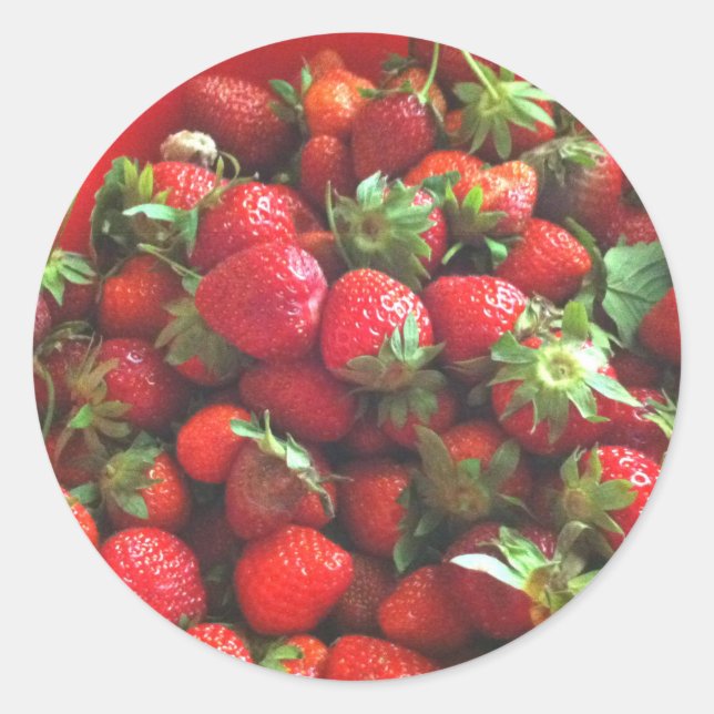 Sticker Rond Fraises classiques (Devant)