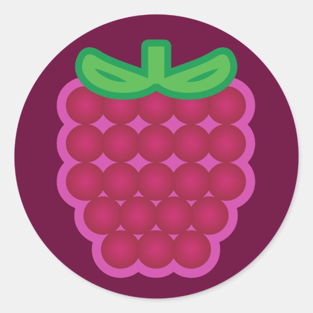 Sticker Rond Framboise (Devant)