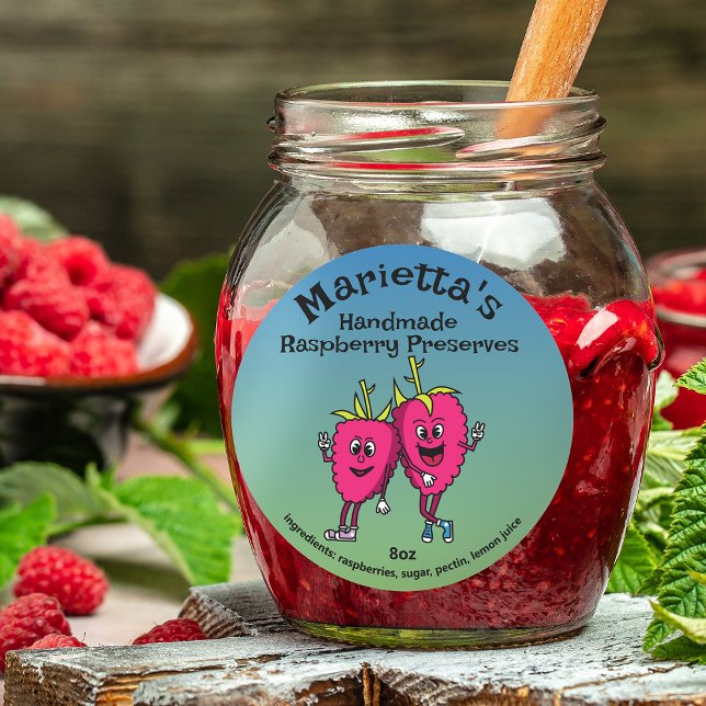 Sticker Rond Framboise Pals Drôle Cartoon Jam Pie et plus (Créateur téléchargé)