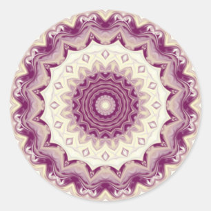 Sticker Rond Framboises et crème Kaleidoscope