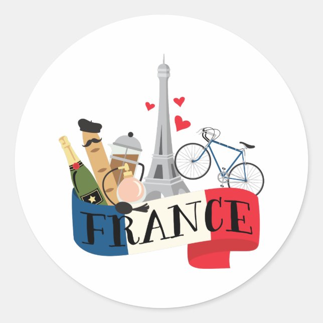 Sticker Rond France (Devant)