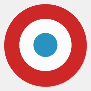 Sticker Rond France Roundge Pays symbole drapeau militaire armé