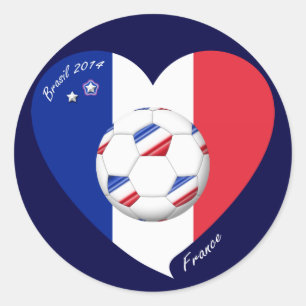 Sticker Rond « FRANCE » Soccer Team. Football de la France 