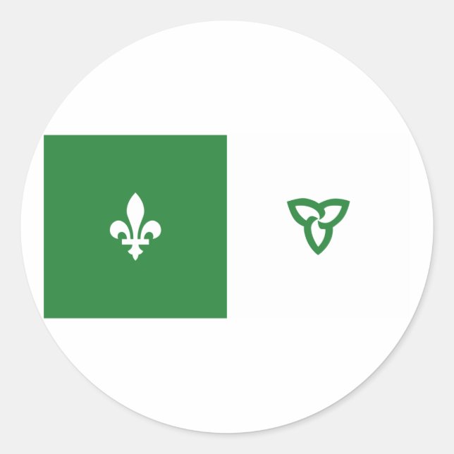 Sticker Rond Franco Ontarien, Canada (Devant)