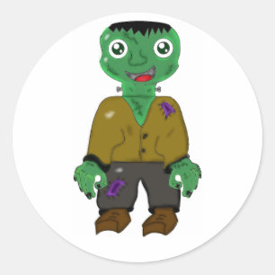 Sticker Rond Frankenstein