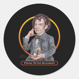 Sticker Rond Franz Peter Schubert Compositeur autrichien