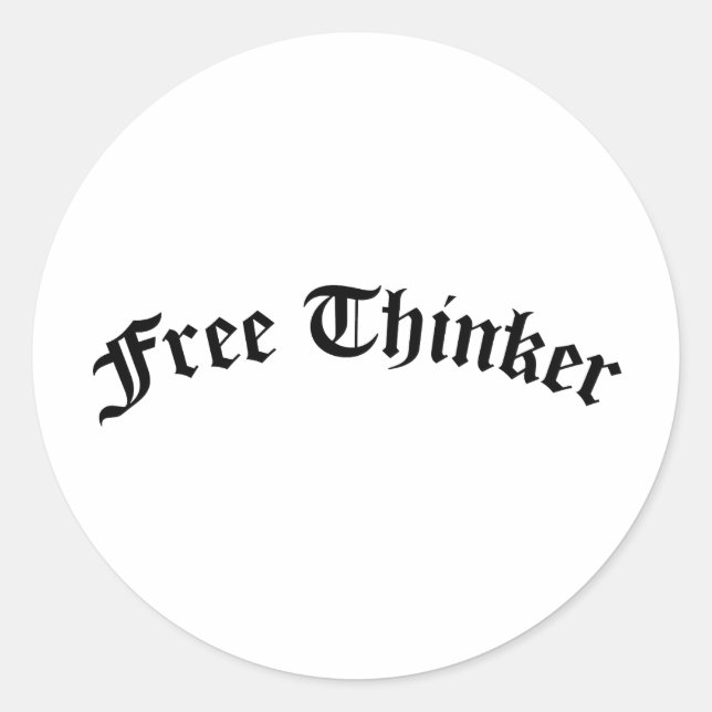 Sticker Rond Free Thinker (Devant)
