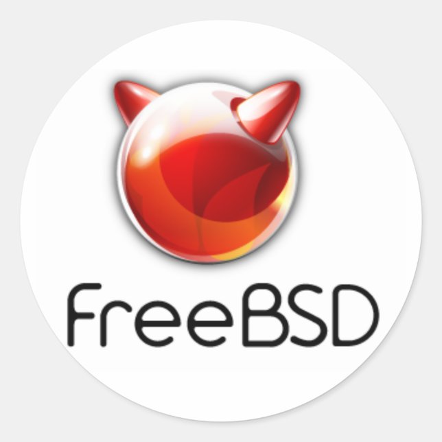 Sticker Rond FreeBsd bientôt (Devant)