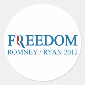 Sticker Rond Freedom Romney / Ryan 2012