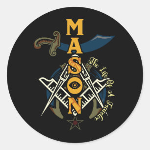 Sticker Rond Freemason Noël Noble Shriner Mason La Vie O