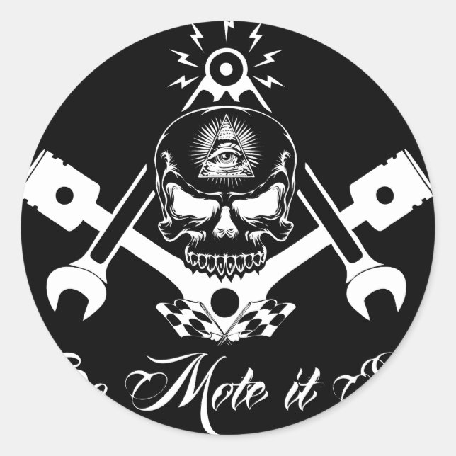 Sticker Rond Freemason-Widows-Sons-Masonic-Hotrod-Logo-20160407 (Devant)