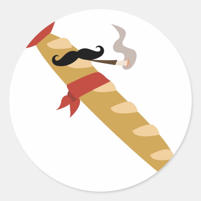 Sticker Rond French Baguette (Devant)