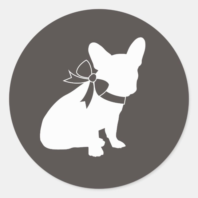 Sticker Rond French Bulldog Theme Party - Baby shower neutre (Devant)