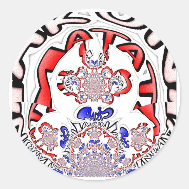 Sticker Rond French Twist Hakuna Matata : Unique Mélange Cultur (Devant)