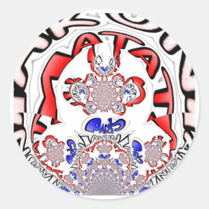 Sticker Rond French Twist Hakuna Matata : Unique Mélange Cultur