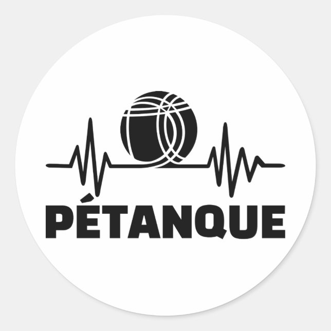Sticker Rond Fréquence pétanque (Devant)