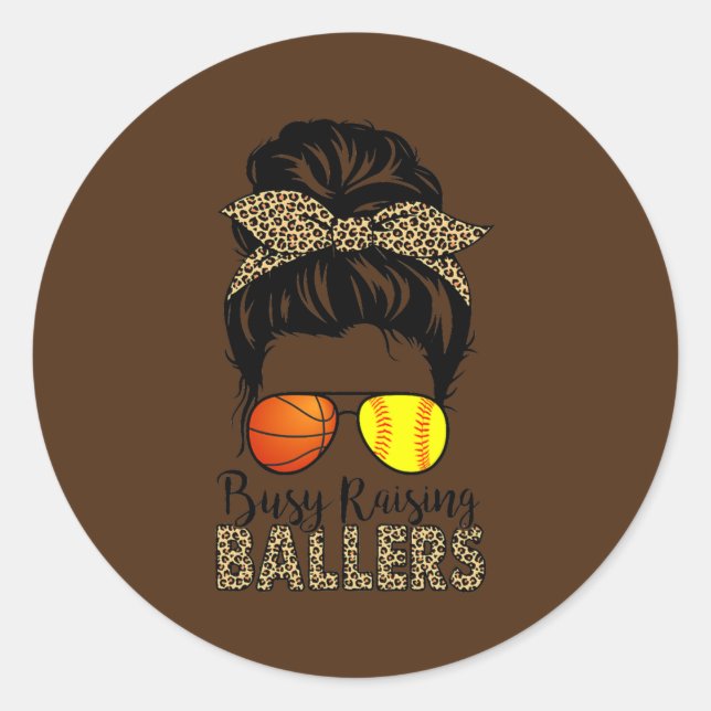 Sticker Rond Fréquente Élevage Ballers Softball Et Basketball M (Devant)