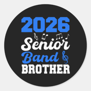 Sticker Rond Frère aîné de la bande des seniors 2026 Cl de la p