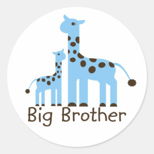 Sticker Rond Frère de girafe