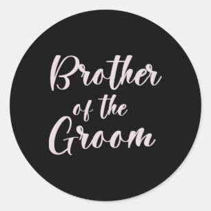 Sticker Rond Frère De L'Équipe De Mariage De Groom Bro