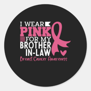 Sticker Rond Frère En Droit Famille Correspondant Cancer Du Sei