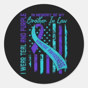 Sticker Rond Frère en droit Prévention du suicide Amérique